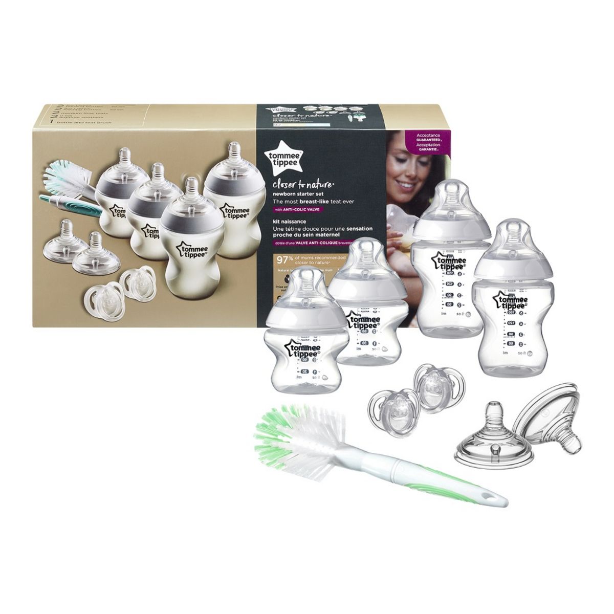 TOMMEE TIPPEE Kit Naissance mixte biberons et tétines 