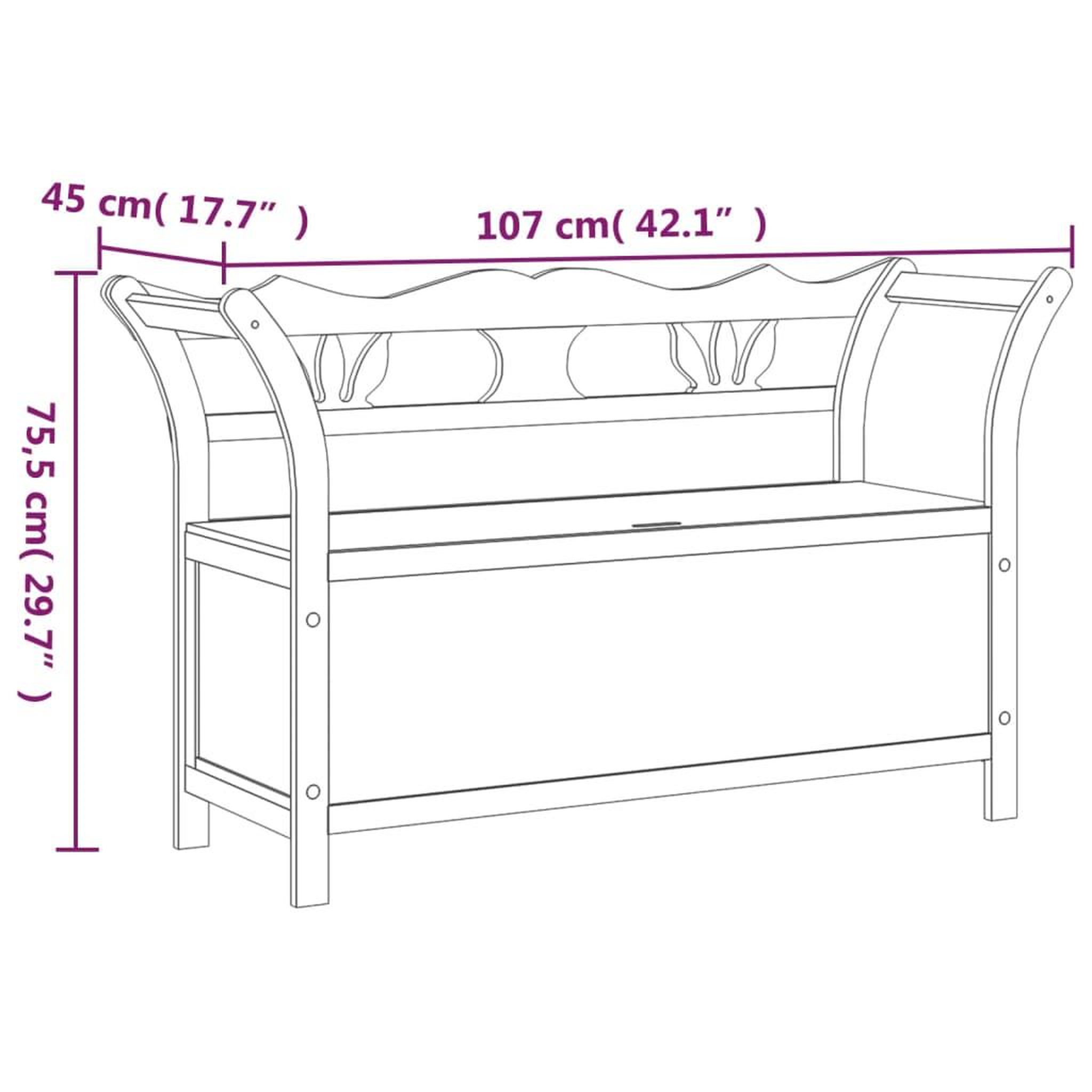 Voir la diapositive 6 : VIDAXL Banc Blanc 107x45x75,5 cm Bois de sapin solide
