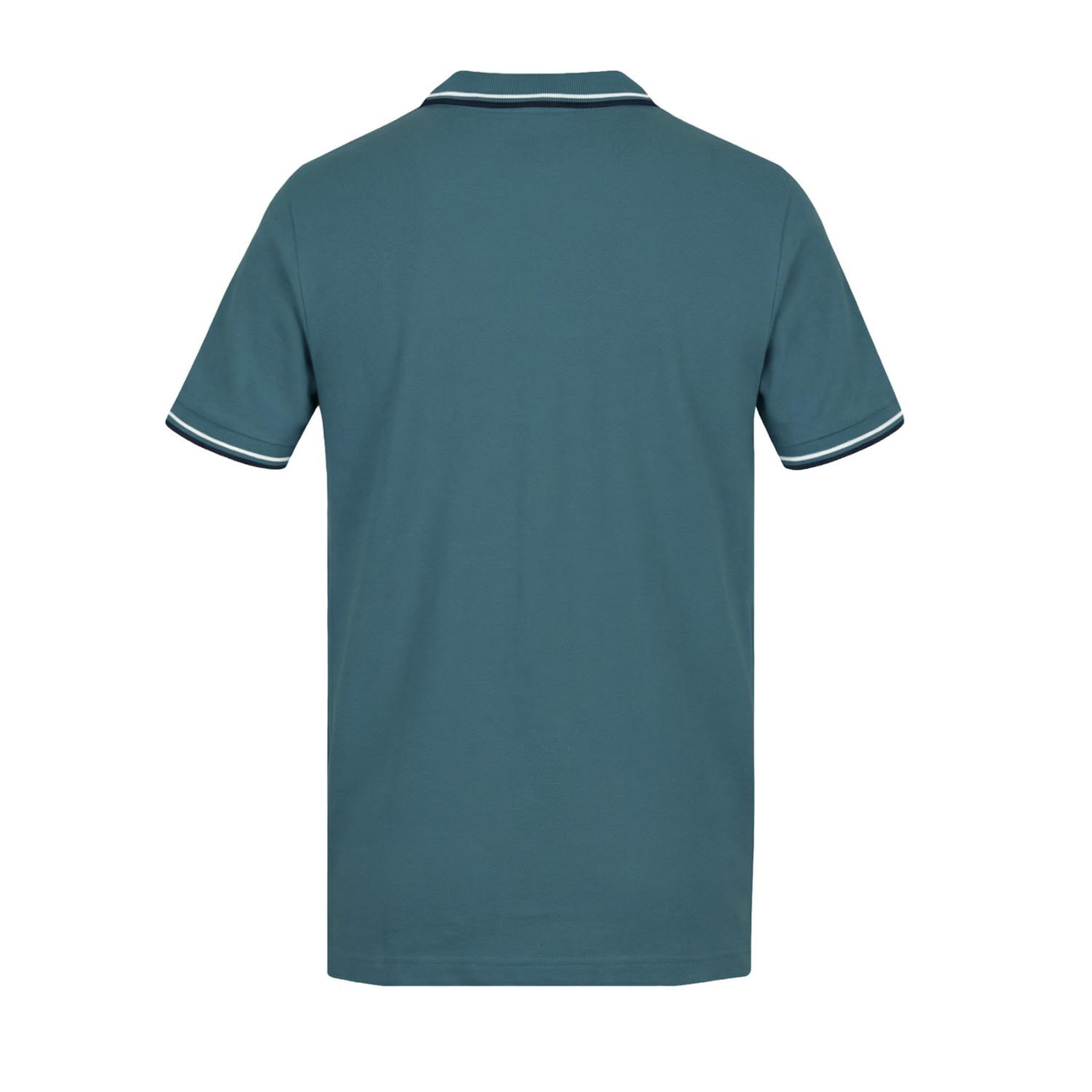 Voir la diapositive 3 : UMBRO Polo homme bicolore en coton pique avec logo brodé 806450