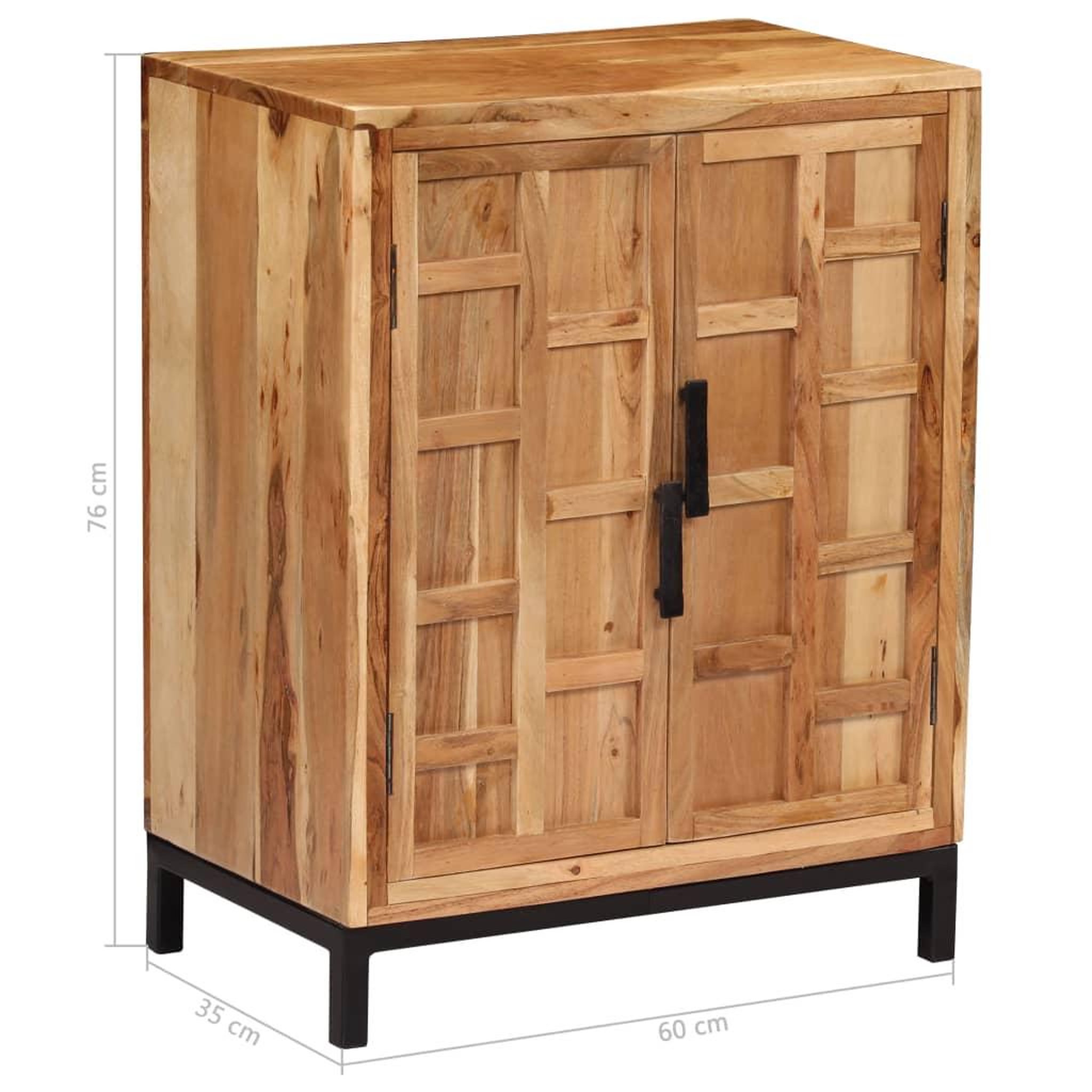 Voir la diapositive 6 : VIDAXL Buffet bois d'acacia solide 60x35x76 cm marron