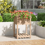 VIDAXL Jardiniere avec etagere 54x54x81 cm Bois massif de pin