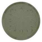 SECRET DE GOURMET Lot de 6 Assiettes à Dessert Faïence  Sienna  20cm Vert Olive