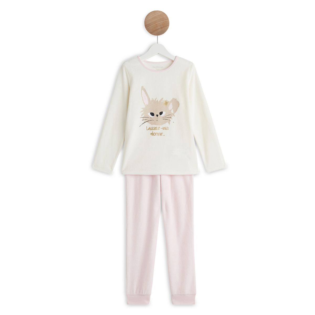 IN EXTENSO Ensemble pyjama velours lapin fille