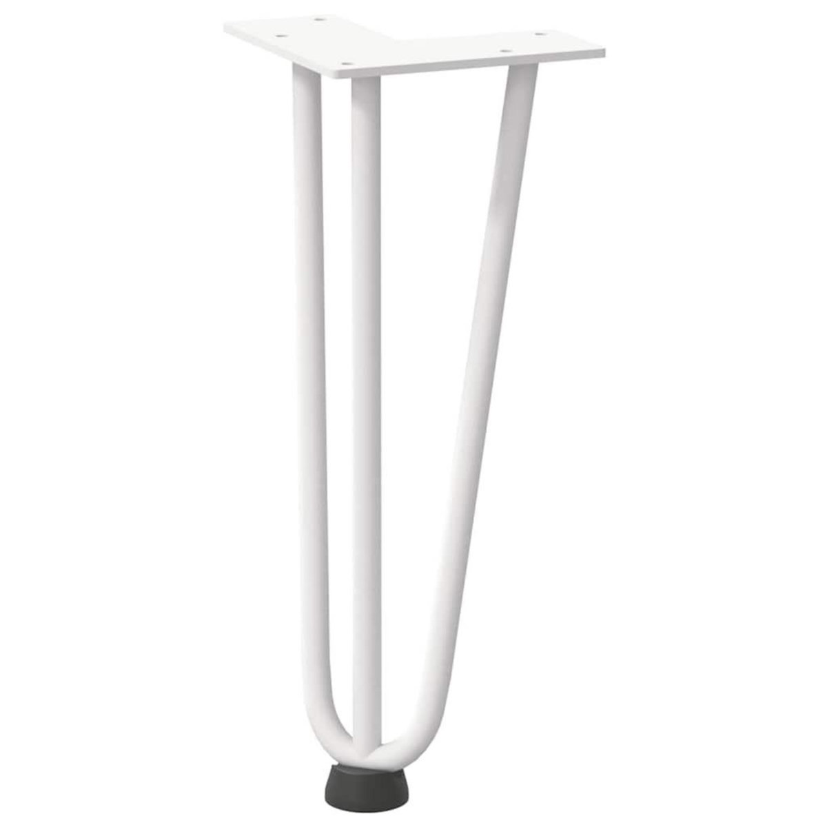 VIDAXL Pieds de table en forme d'epingle a cheveux 4 pcs blanc 30 cm