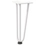 Voir la diapositive 4 : VIDAXL Pieds de table en forme d'epingle a cheveux 4 pcs blanc 30 cm
