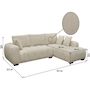 Voir la diapositive 3 : Habitat et Jardin Canapé d'angle Monceau  - 3 places - Beige