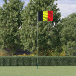 VIDAXL Drapeau de la Belgique et mat 5,55 m Aluminium
