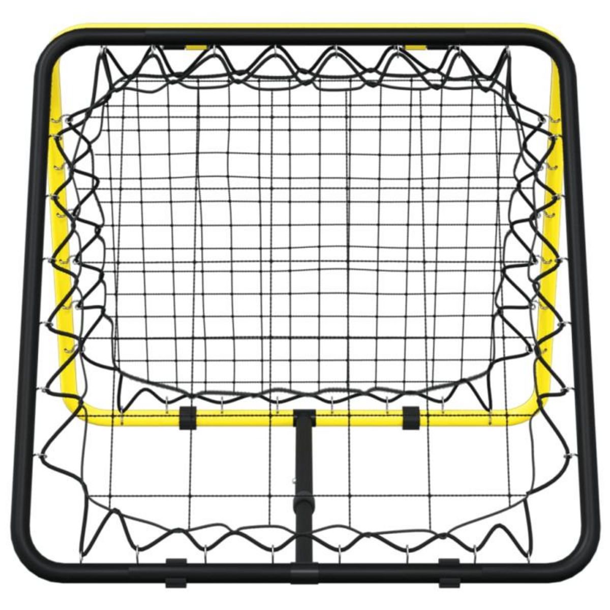 VIDAXL Filet de rebond de football double face réglable jaune et noir