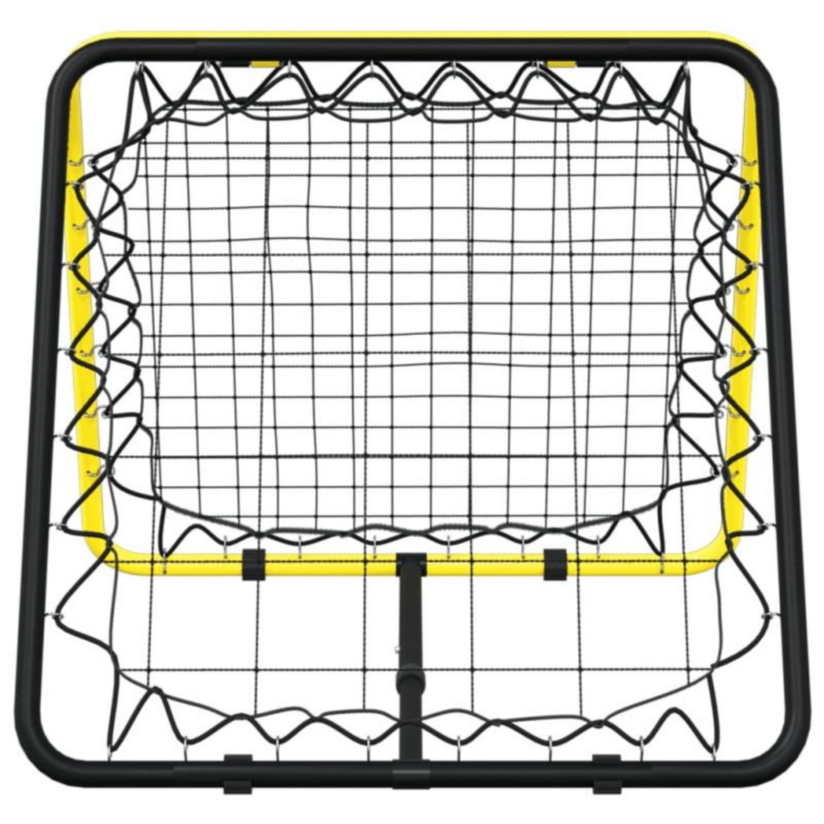 VIDAXL Filet de rebond de football double face réglable jaune et noir