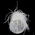 FEERIC LIGHT & CHRISTMAS Boule de Noël en Verre  Légende d'Hiver  10cm Blanc