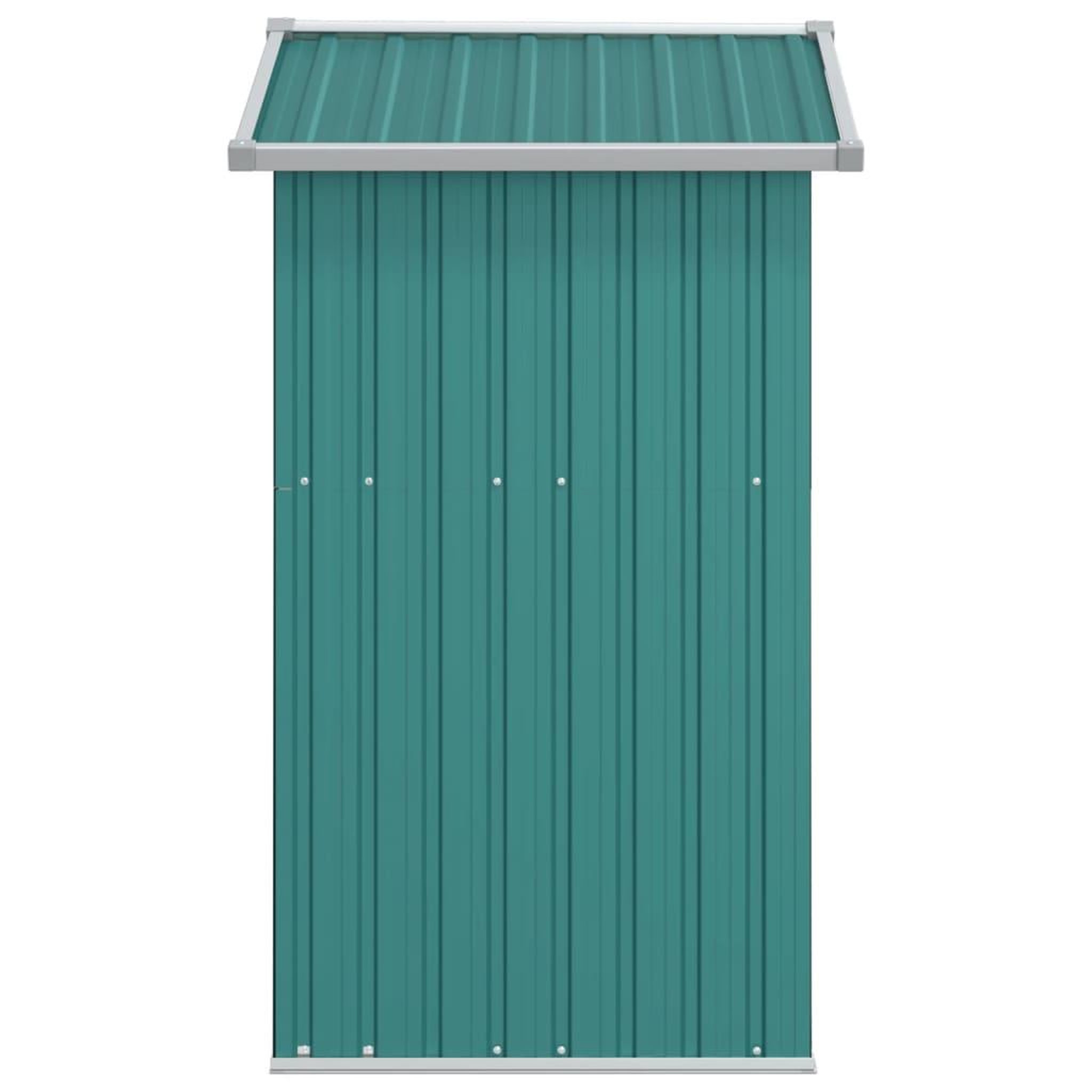 Voir la diapositive 5 : VIDAXL Abri de jardin Vert 126x97,5x177 cm Acier galvanise