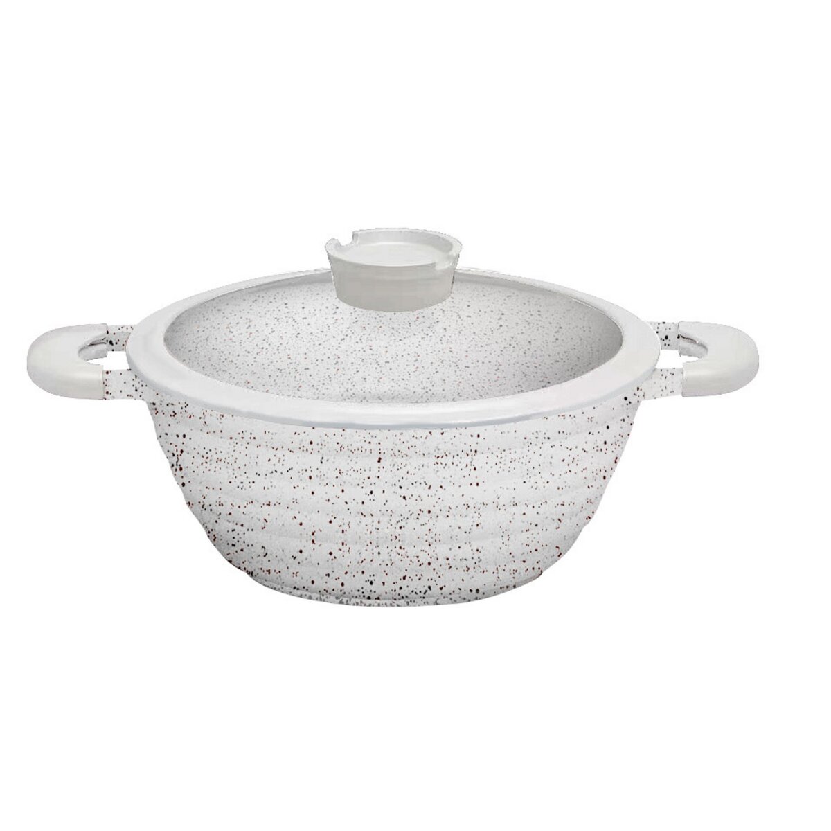 ROSSETTO Faitout 28cm effet pierre en fonte d'aluminium