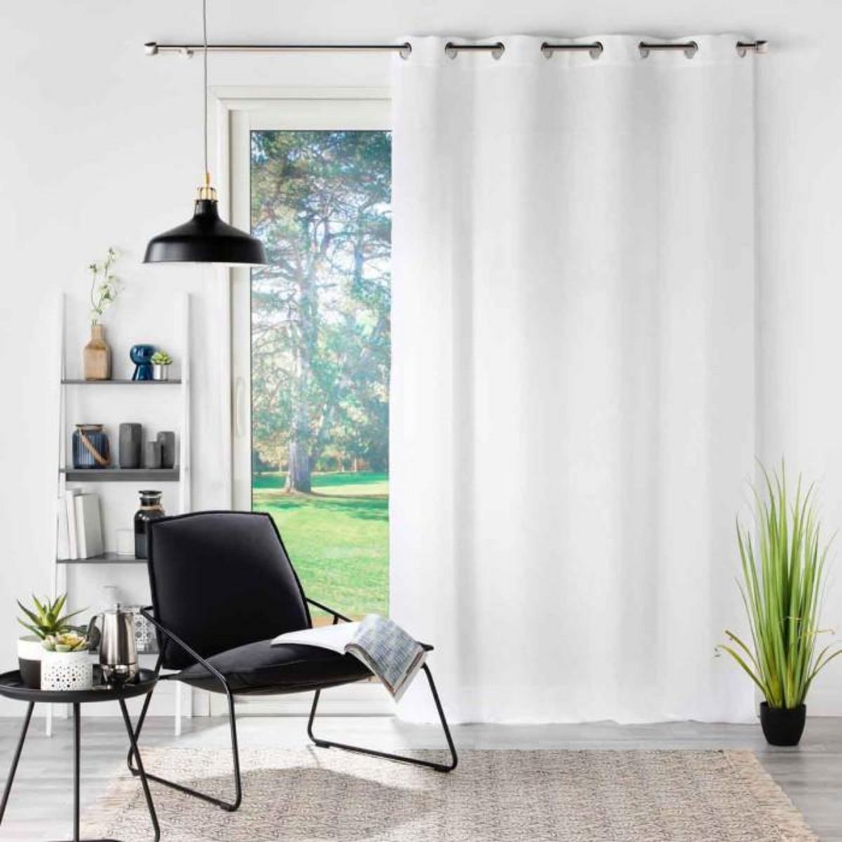 Paris Prix Rideau Voilage à Œillets  Soane  140x180cm Blanc