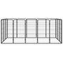 Voir la diapositive 2 : VIDAXL Parc pour chien 16panneaux Noir 50x100cm Acier enduit de poudre