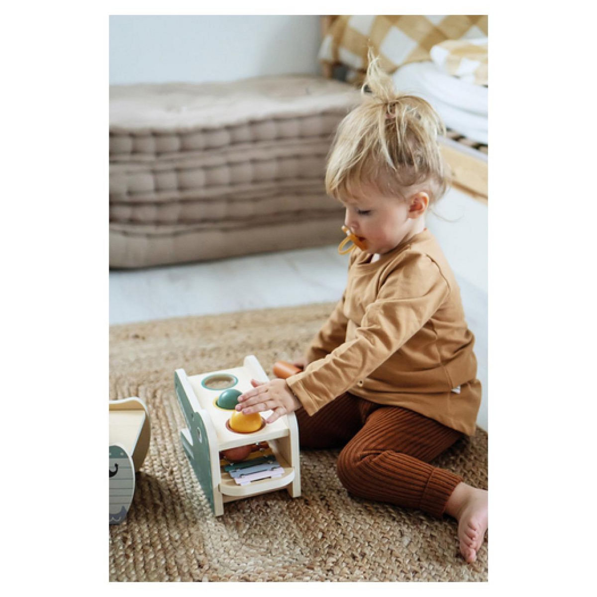 SMALLFOOT Banc a marteler avec Xylophone - Safari
