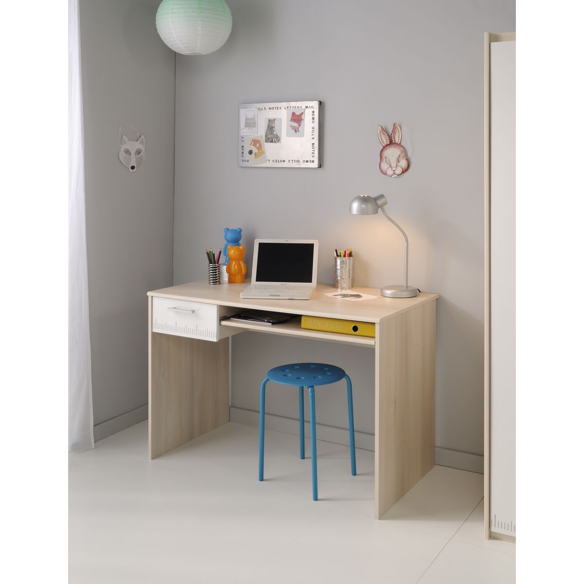 Bureau enfant SACHA, 1 tiroir 