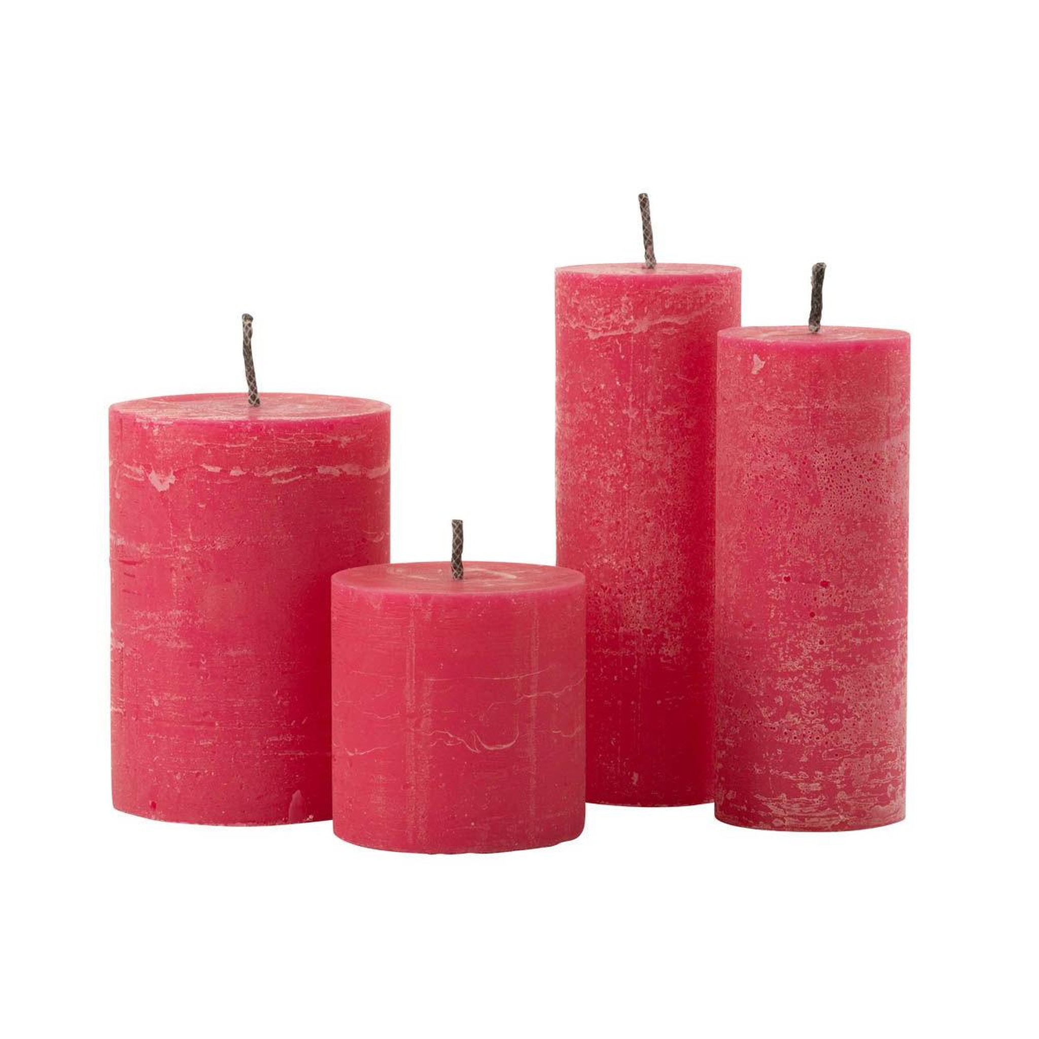 Voir la diapositive 2 : J-LINE Bougie pilier extérieur  odessa  21cm rose