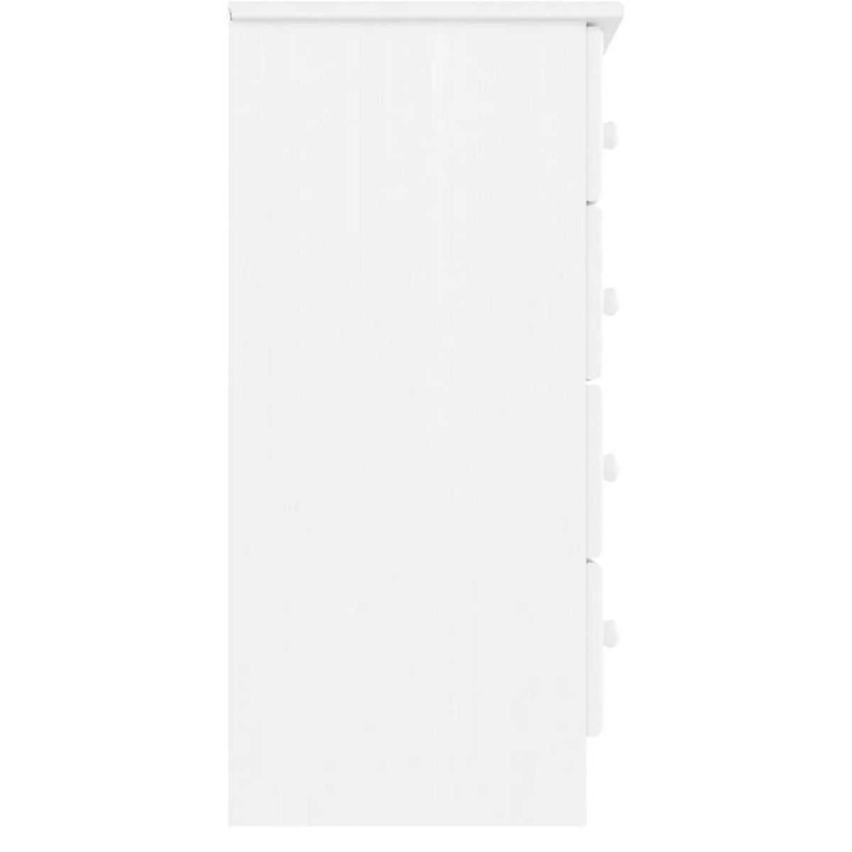 VIDAXL Commode ALTA blanc 77x35x73 cm bois massif de pin