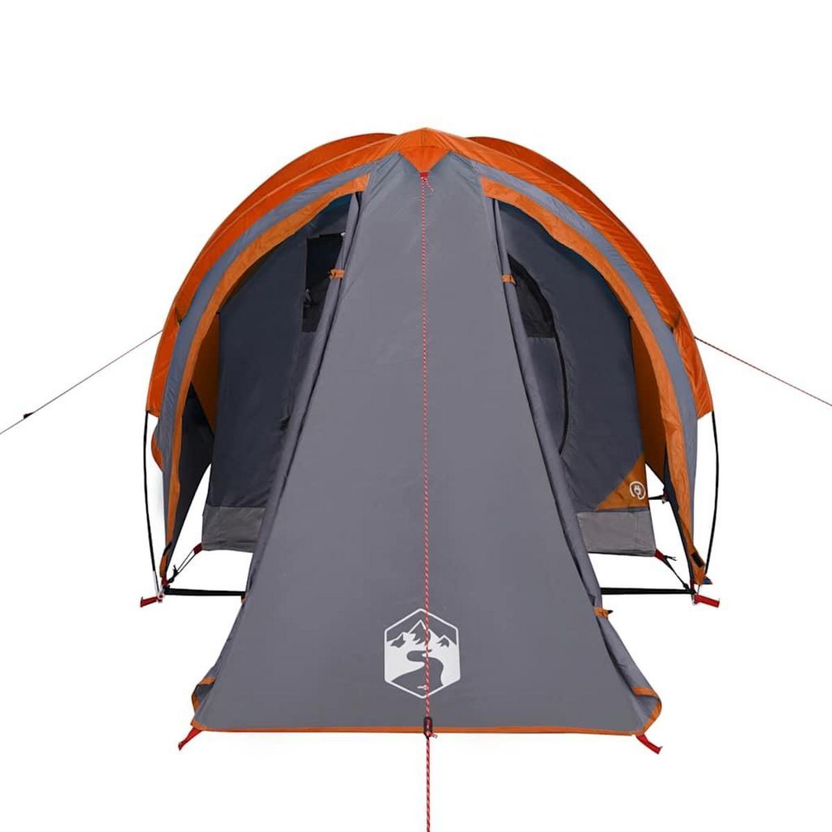 VIDAXL Tente de camping a dome 2 personnes gris et orange impermeable