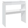Voir la diapositive 2 : VIDAXL Table console blanc brillant 80x30x80 cm bois d'ingenierie