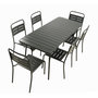 Voir la diapositive 4 : CONCEPT USINE Ensemble table de jardin 160 cm et 6 chaises BERGAME