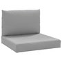 Voir la diapositive 2 : VIDAXL Coussins de palette lot de 2 gris tissu oxford