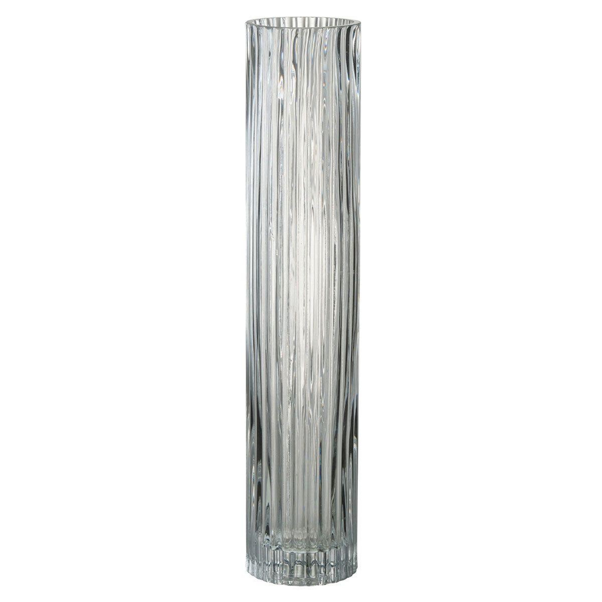 J-LINE Vase design  lignes verre  40cm transparent