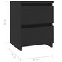 Voir la diapositive 6 : VIDAXL Tables de chevet 2 pcs Noir 30x30x40 cm Bois d'ingenierie