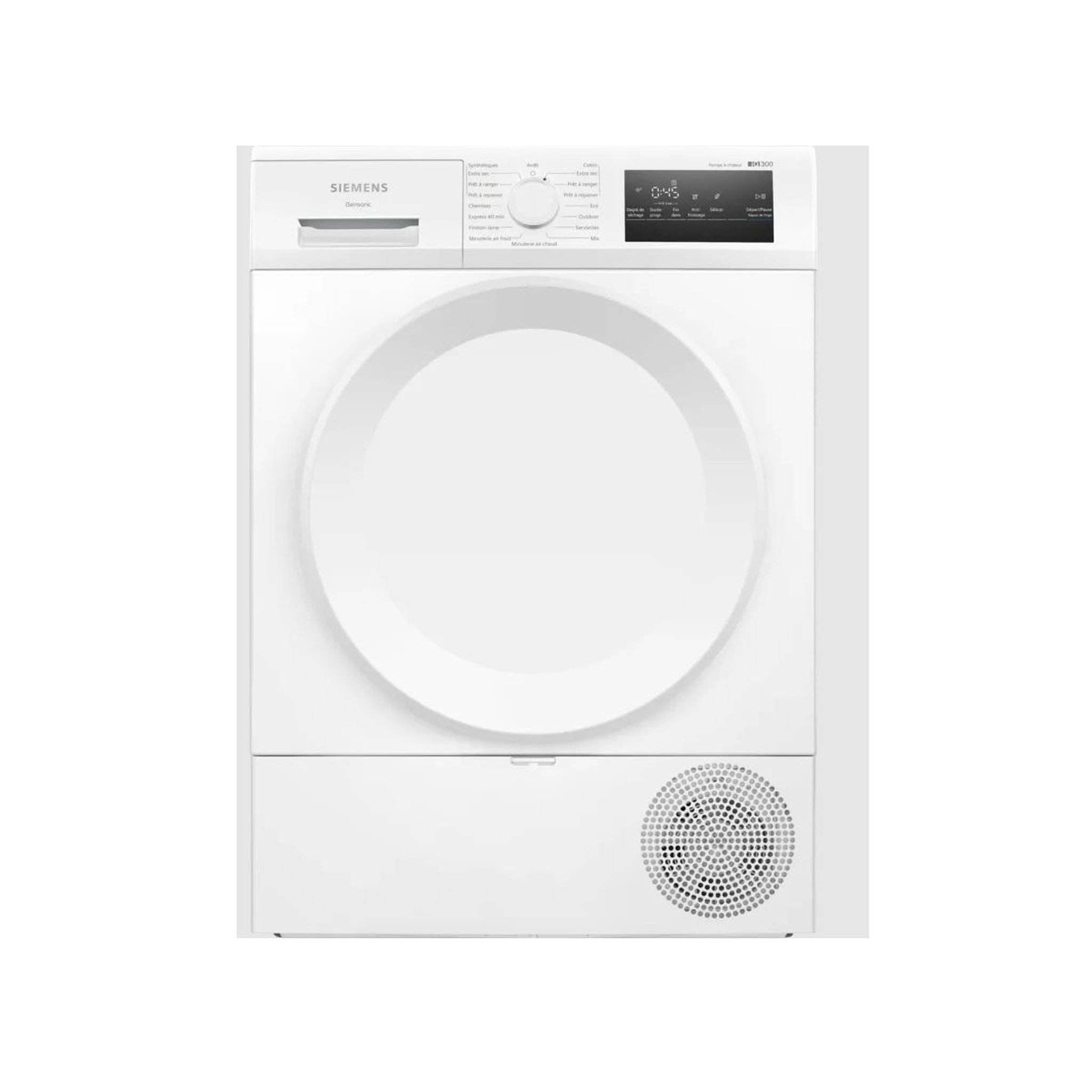 Siemens Sèche-linge pompe à chaleur à condensation 60cm 8kg blanc - wt43h00dfr