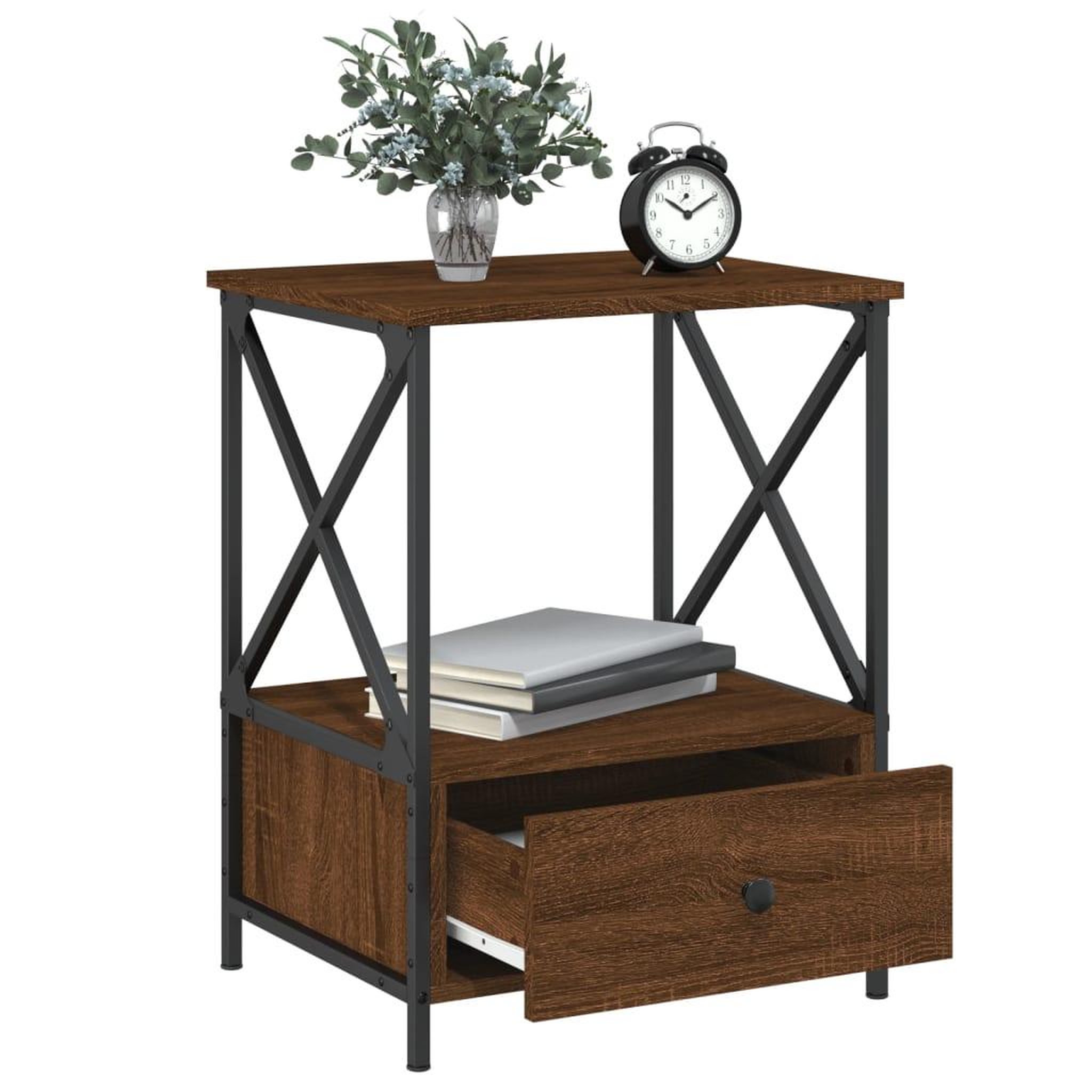 Voir la diapositive 4 : VIDAXL Tables de chevet 2 pcs chene marron 50x41x65 cm bois ingenierie