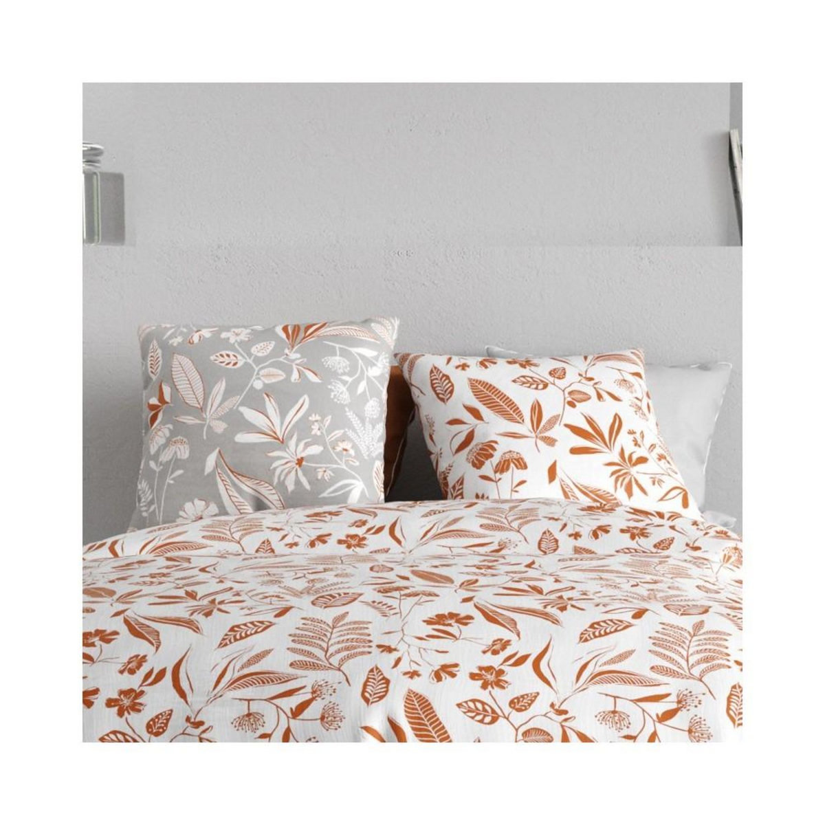 ATELIER DU COTON Housse de couette 240x220 KAYLIE + 2 taies coton 57 fils