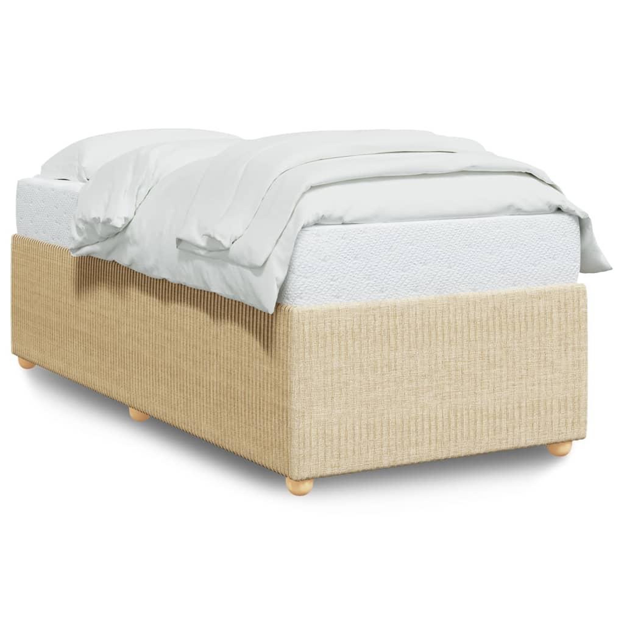 Voir la diapositive 2 : VIDAXL Cadre de lit sans matelas creme 80x200 cm tissu