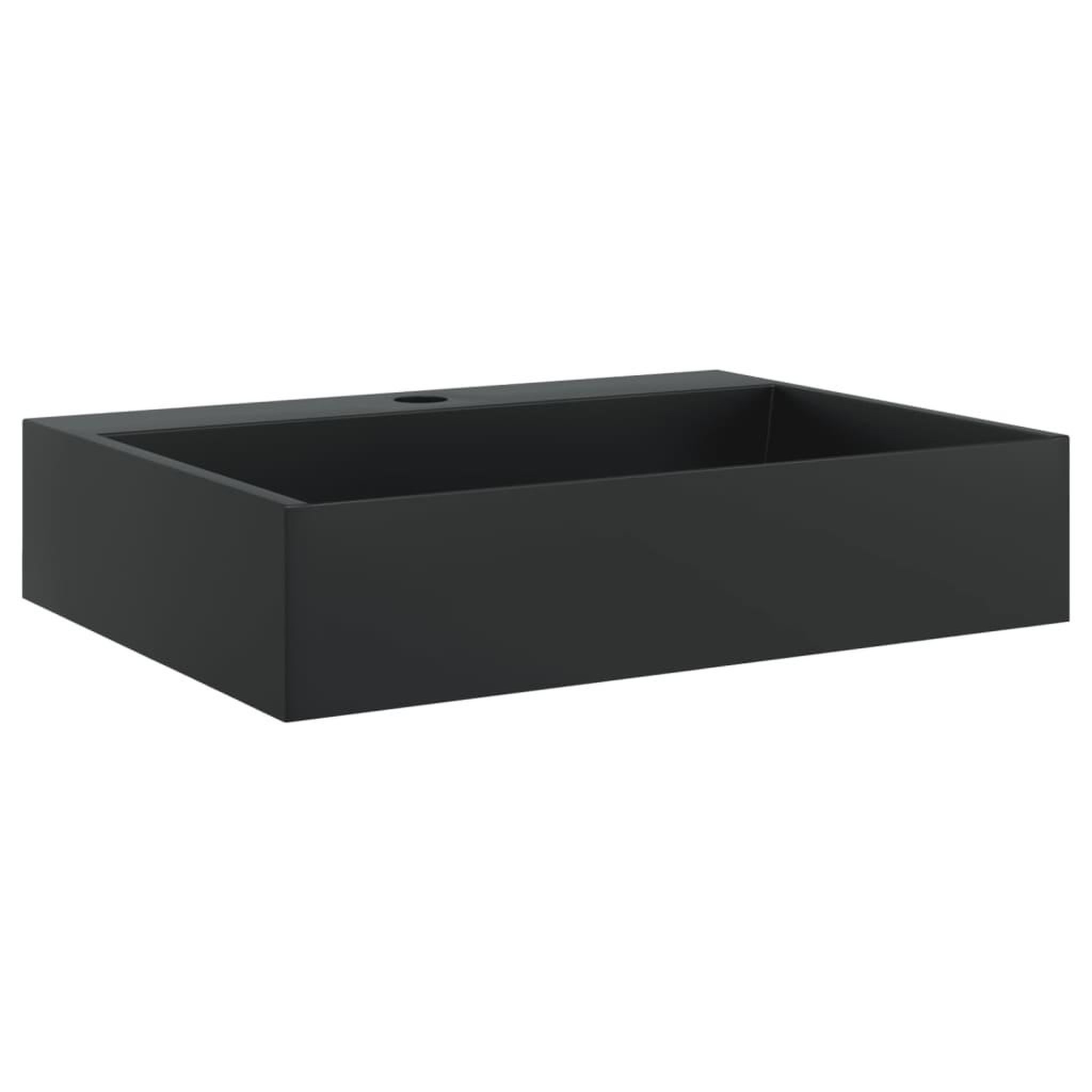 Voir la diapositive 2 : VIDAXL Vasque 50x38x11 cm fonte minerale/marbre noir mat