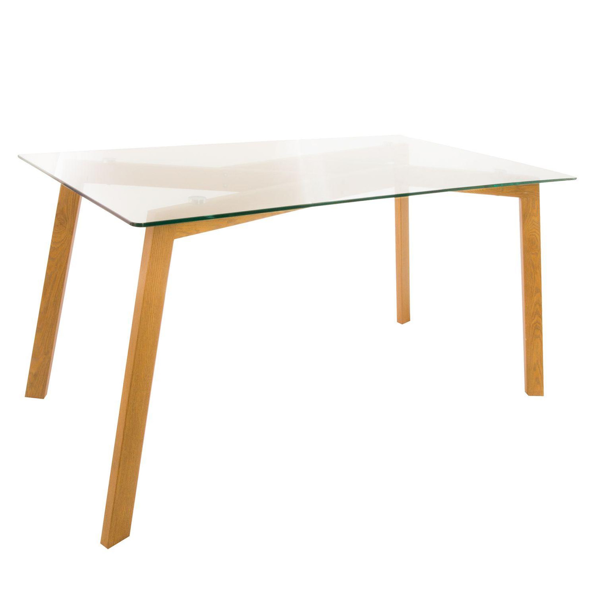 Voir la diapositive 1 : ATMOSPHERA Table à manger Taho pour 6 personnes en verre - Transparente