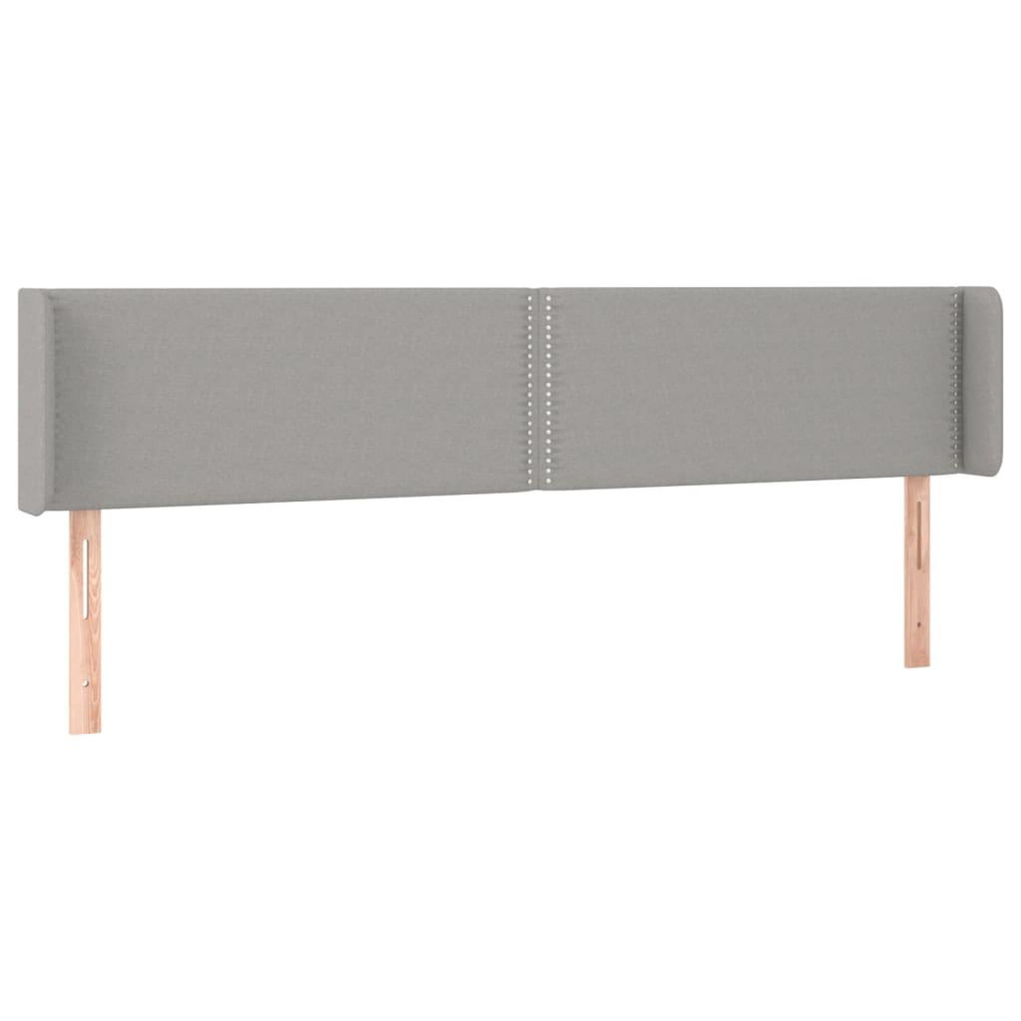 Voir la diapositive 2 : VIDAXL Tete de lit avec oreilles Gris clair 203x16x78/88 cm Tissu