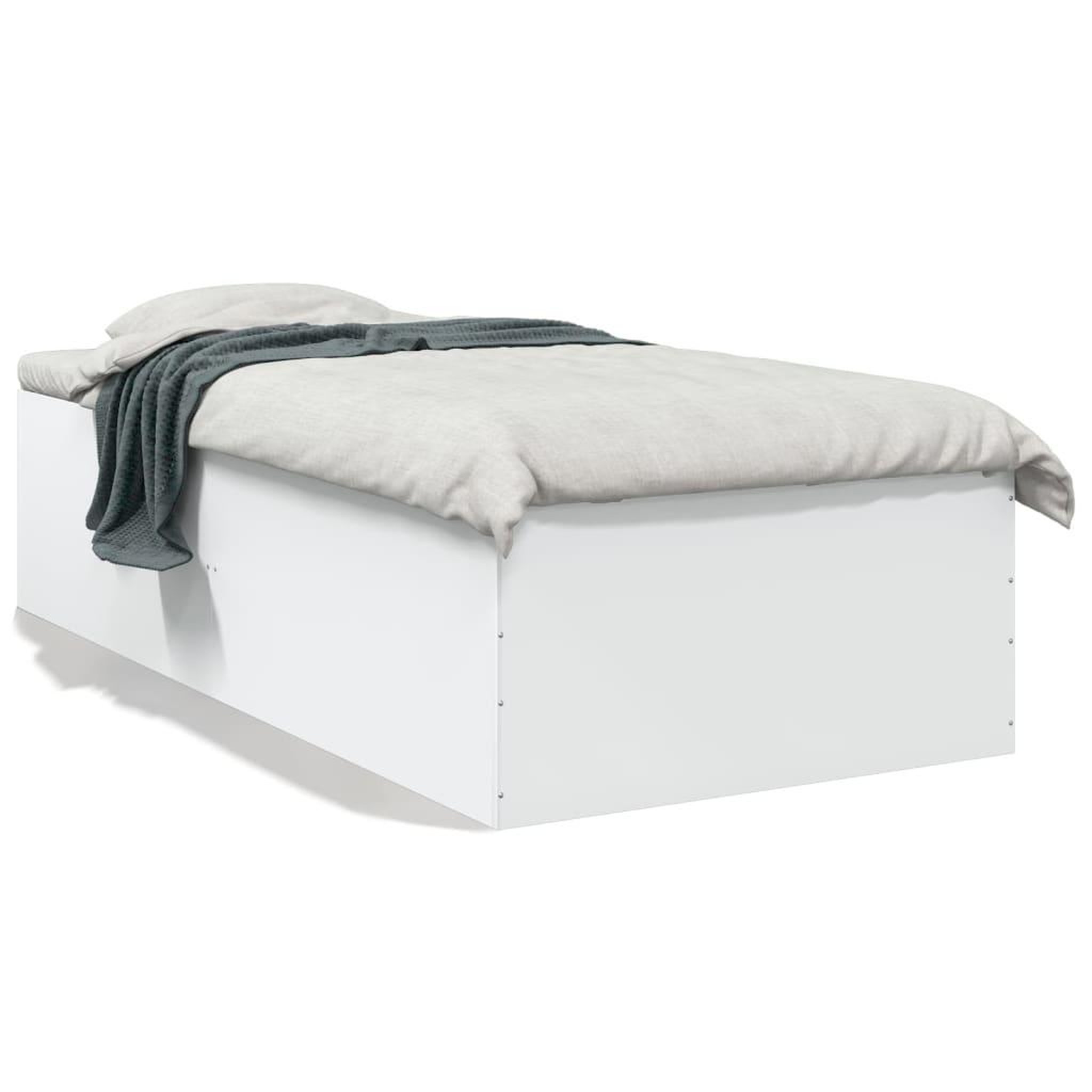 Voir la diapositive 2 : VIDAXL Cadre de lit sans matelas blanc 90x190 cm