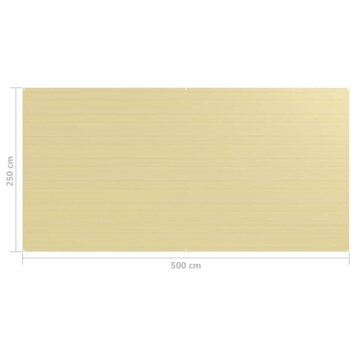 VIDAXL Tapis de tente 250x500 cm Beige