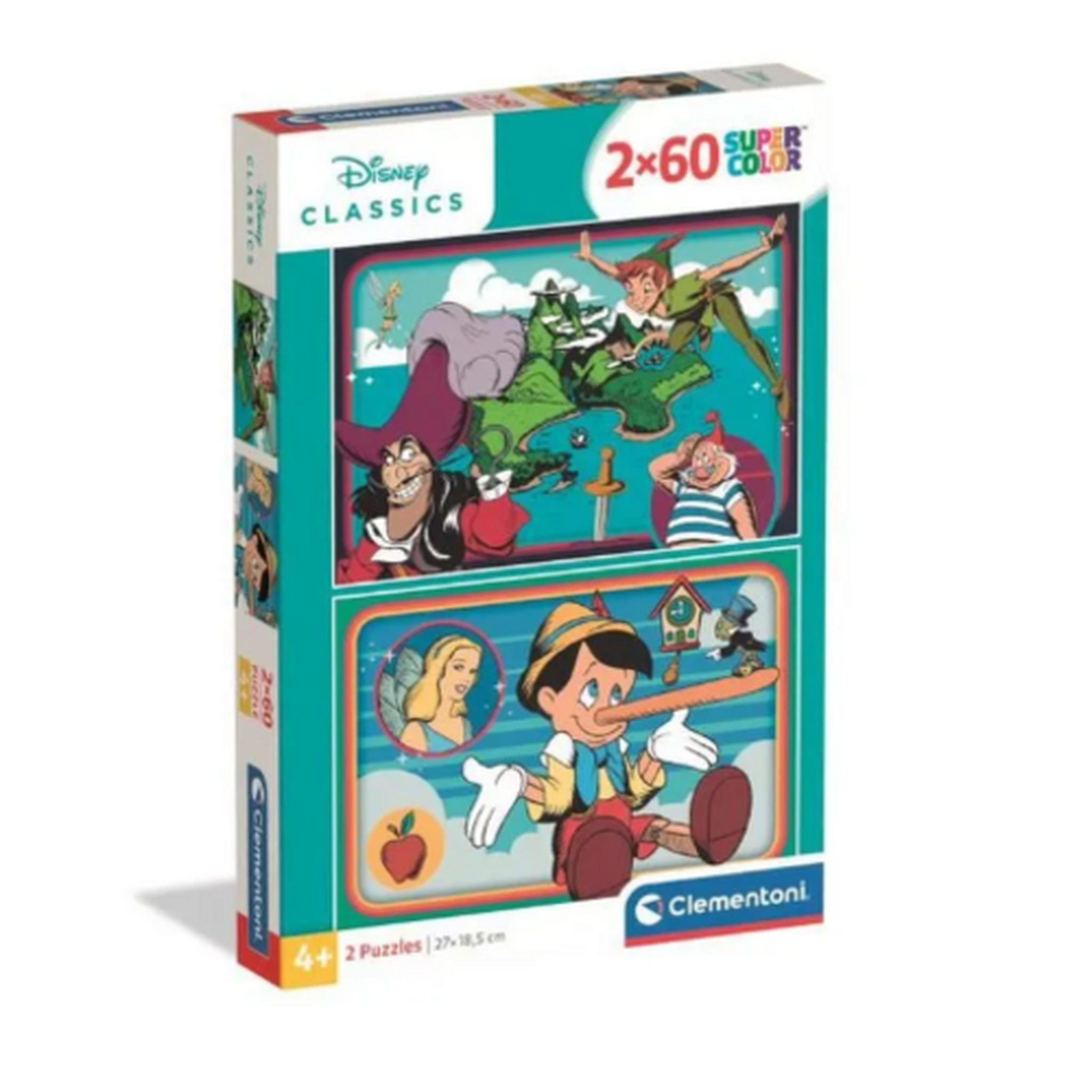Voir la diapositive 3 : CLEMENTONI Puzzle enfant 2 x 60 pièces – Disney Classic – Clementoni – Dès 4 ans