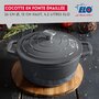 Voir la diapositive 2 : ELO Cocotte 26 cm en fonte émaillée gris classique 4.5 L Elo