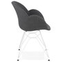 Voir la diapositive 2 : Paris Prix Fauteuil Design  Syndra  85cm Gris Foncé