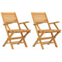 Voir la diapositive 2 : VIDAXL Chaises de jardin pliantes lot de 2 55x62x90cm bois massif teck