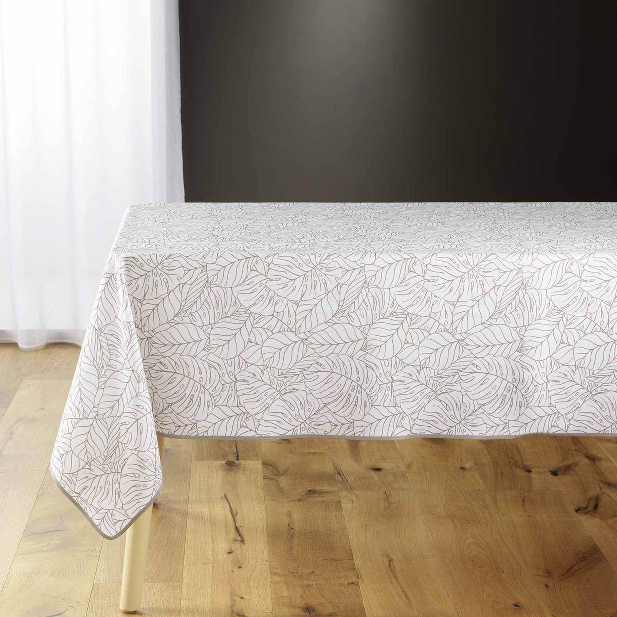 Douceur d'Intérieur Nappe imprimé  solea  150x240cm blanc