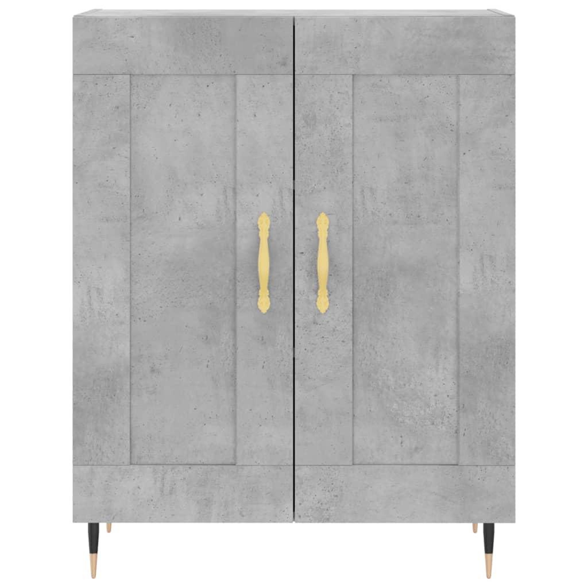 Voir la diapositive 5 : VIDAXL Buffet gris beton 69,5x34x90 cm bois d'ingenierie