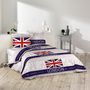 Voir la diapositive 1 : Parure housse de couette coton motif ENGLAND