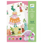 Djeco DJ08741 Tampons Mix and Match Flower Girls Stamp Set