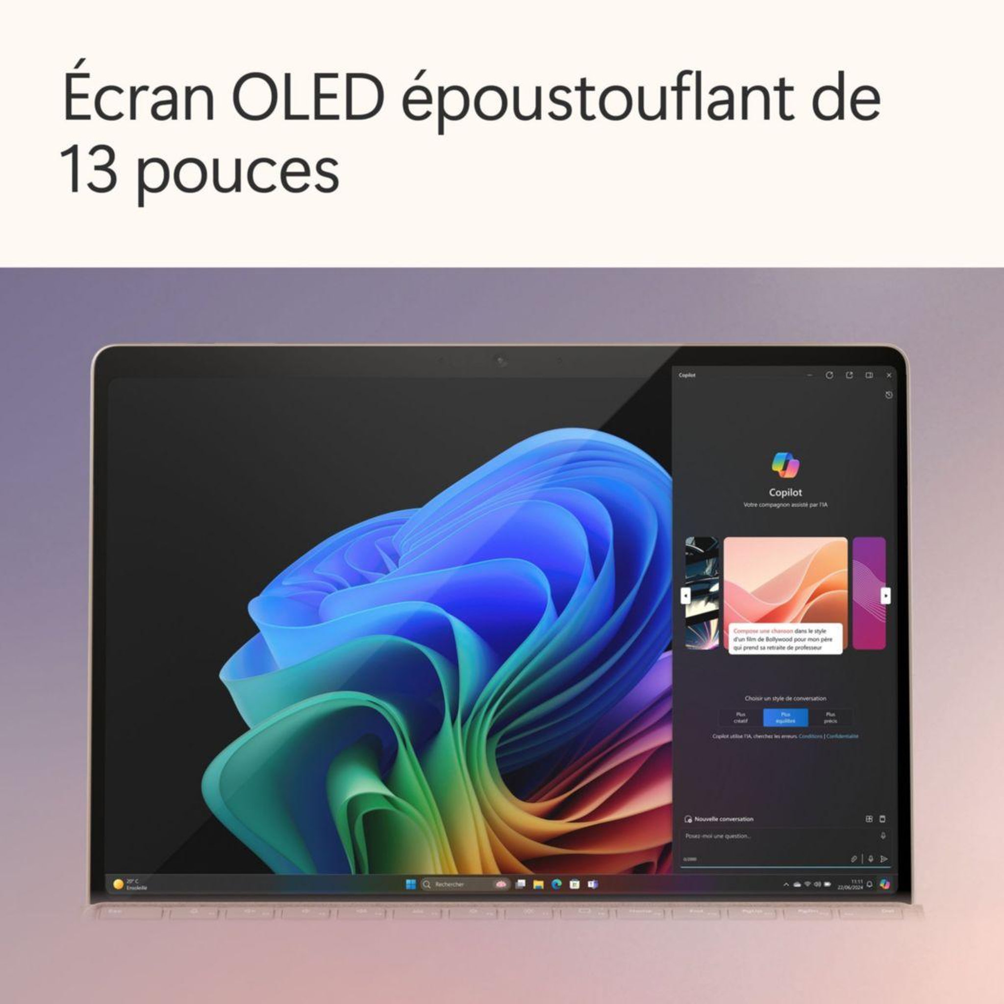 Voir la diapositive 4 : MICROSOFT PC Hybride Surface Pro 13' XElite/16/512 Dune