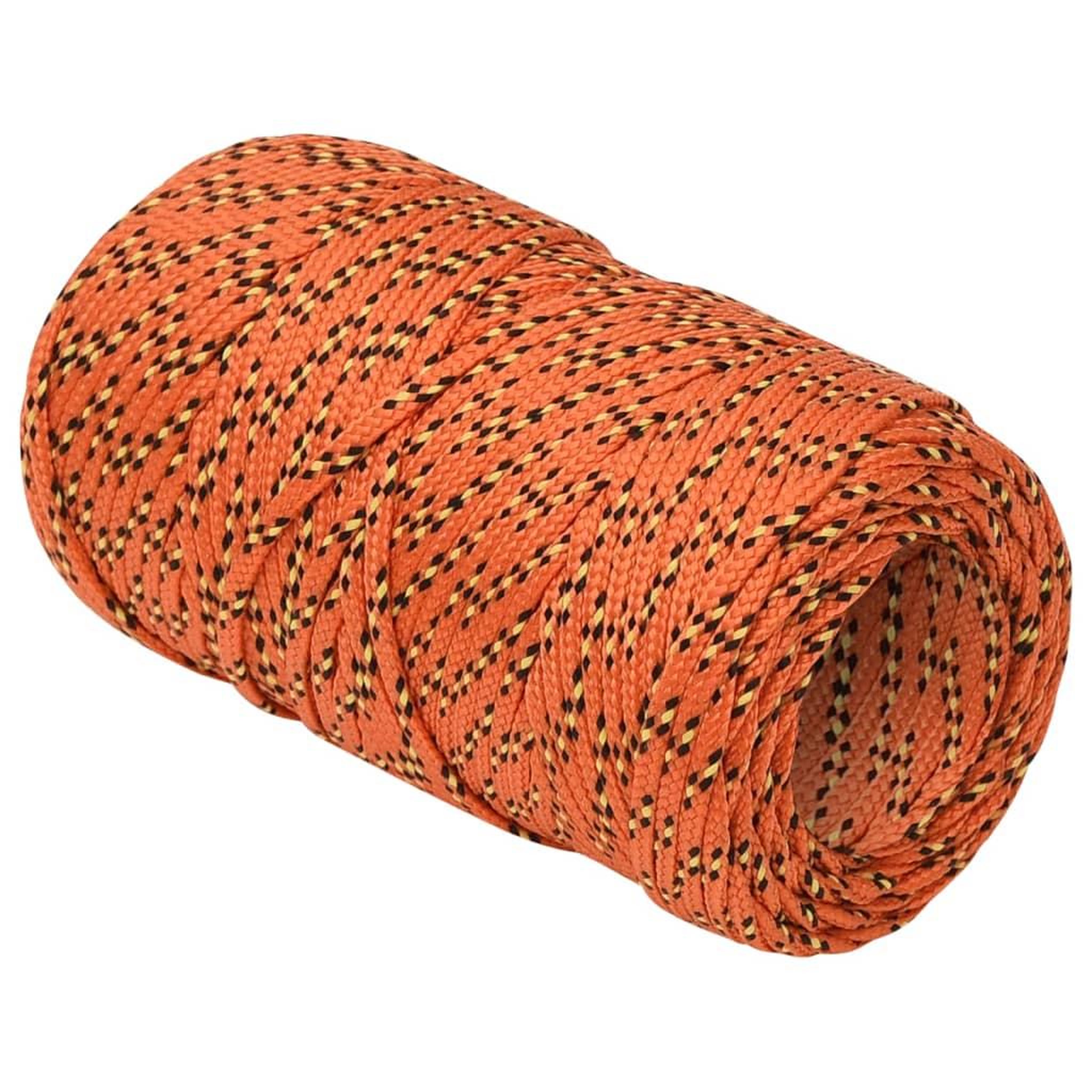 Voir la diapositive 3 : VIDAXL Corde de bateau Orange 2 mm 100 m Polypropylene
