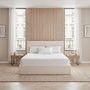 Voir la diapositive 5 : OLYMPE LITERIE OLYMPE LITERIE | Lit coffre velours beige NEMESIS 2 places