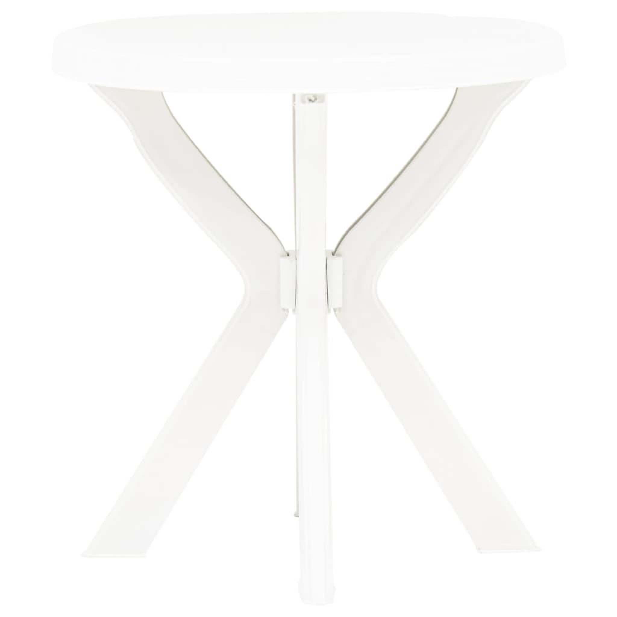 Voir la diapositive 2 : VIDAXL Table de bistro Blanc Ø70 cm Plastique