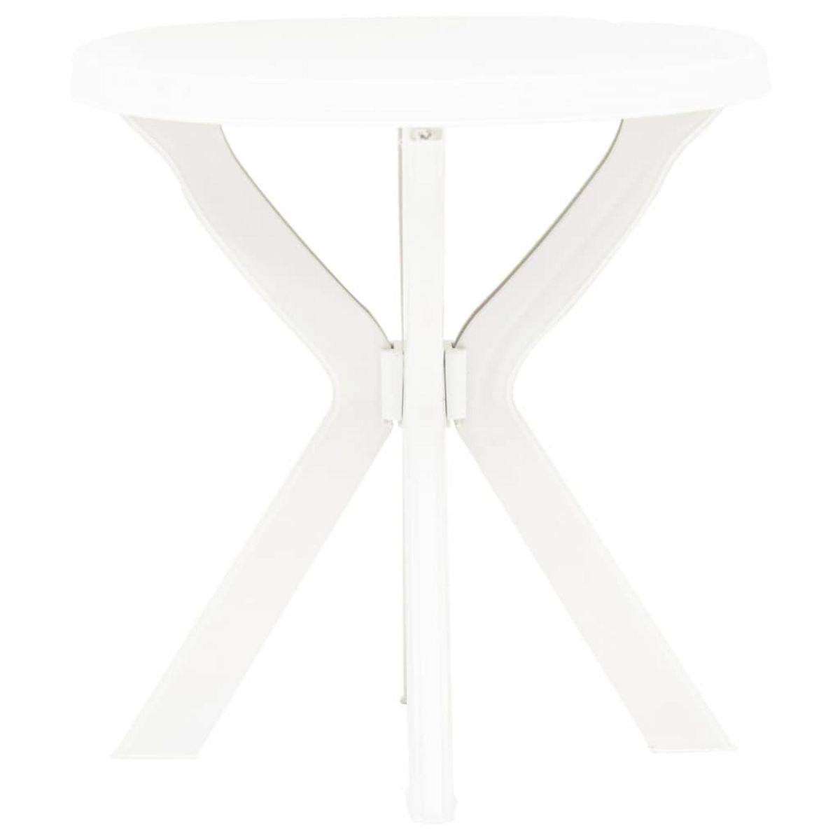 VIDAXL Table de bistro Blanc Ø70 cm Plastique